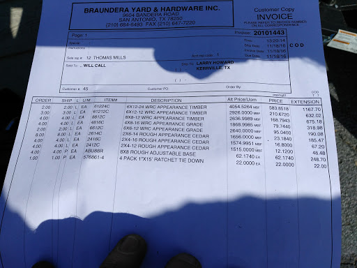 Hardware Store «Braundera Lumber», reviews and photos, 9604 Bandera Rd, San Antonio, TX 78250, USA