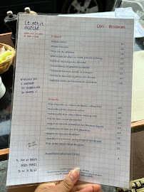 Le Petit Marché à Paris menu