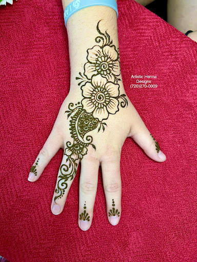 Explore back neck tattoo ideas, creative tattoo ideas in Littleton, available at Artistic Henna Designs