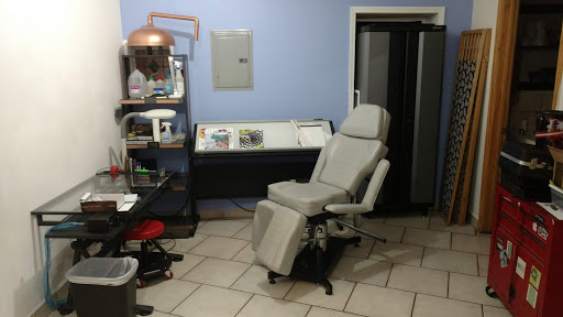 Explore mens cover up tattoo ideas, creative tattoo ideas in Espanola, available at Daydreamer Tattoo