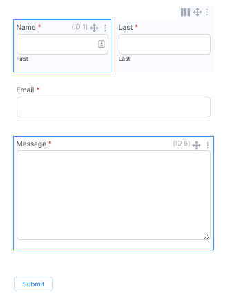 Example contact form