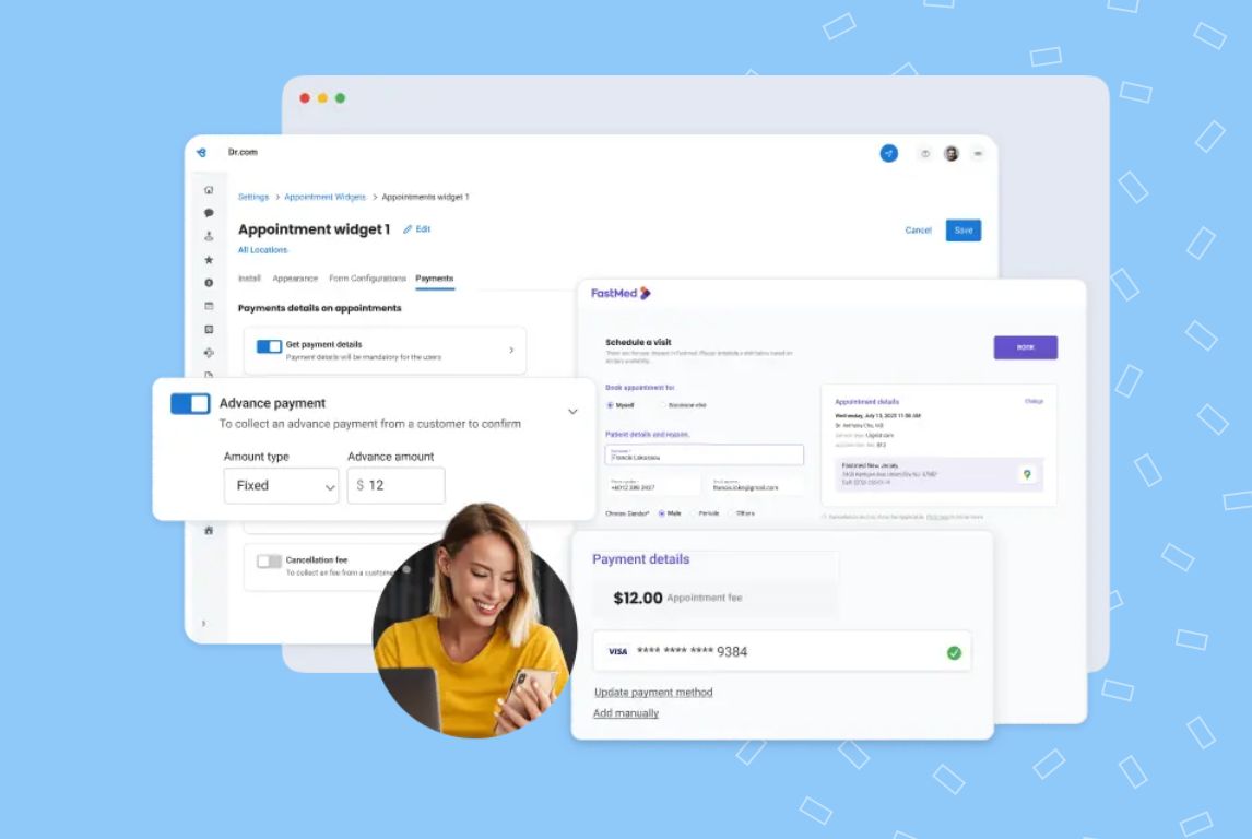 Image showing healthcare businesses can leverage Birdeye to collect advance payment from patients 