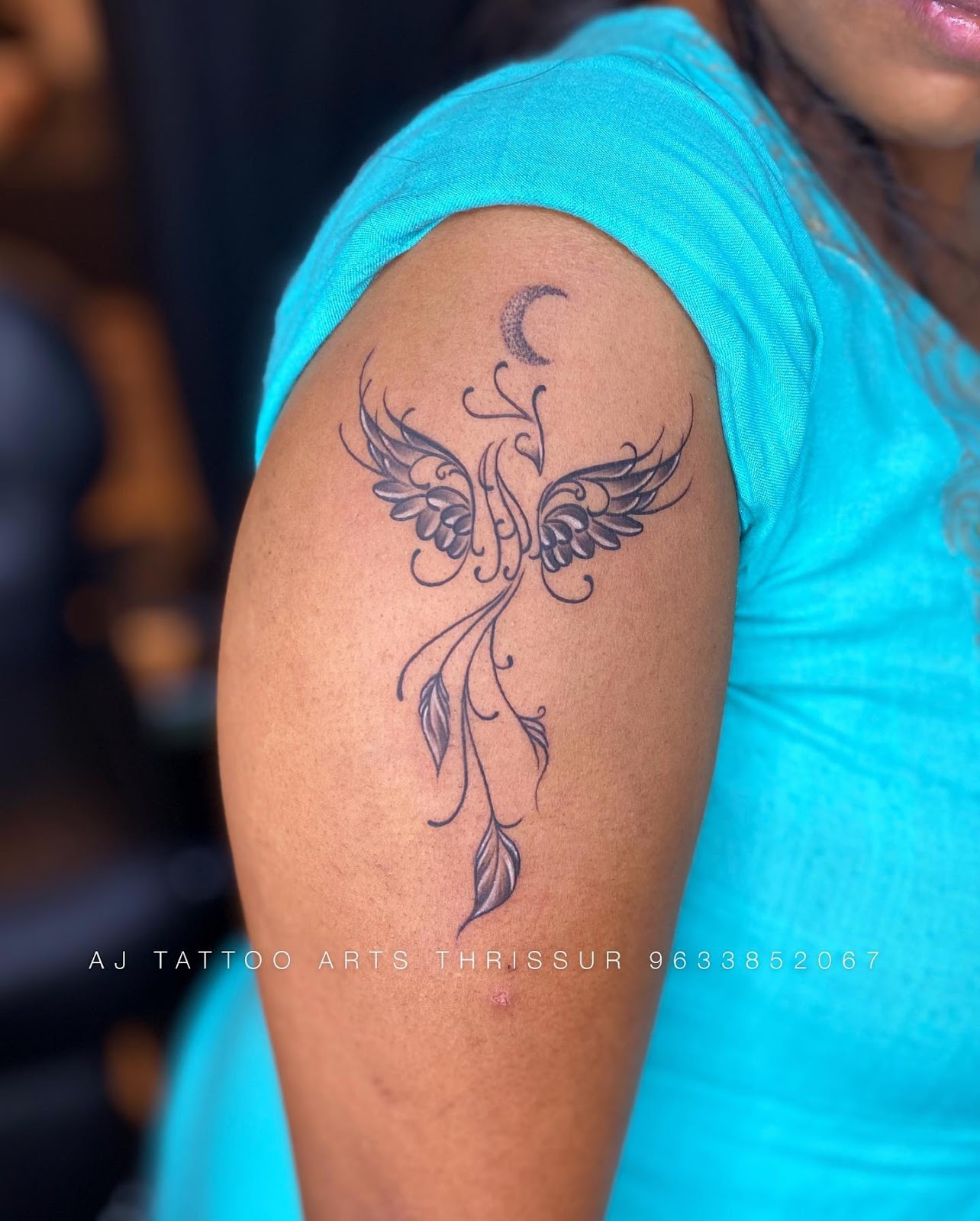 Phoenix Classy Shoulder Tattoos Female