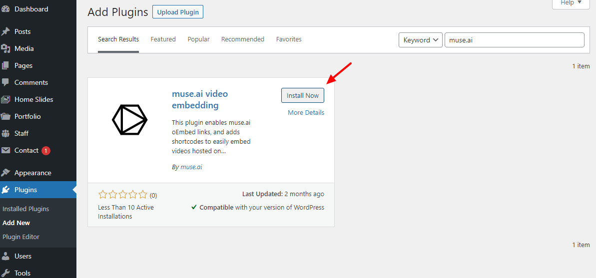 instalar o plugin muse ai wordpress