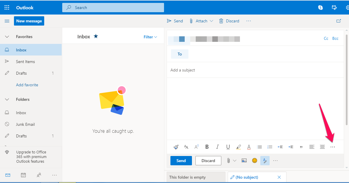 Sending a video link in Outlook emails.