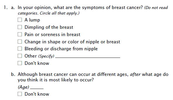 breast cancer survey