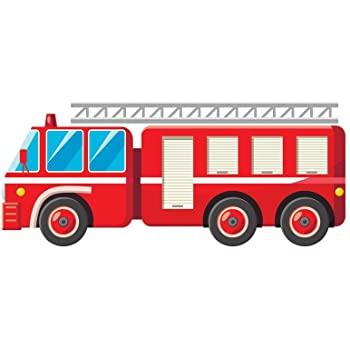 Amazon.com: Camión de bomberos Icon en estilo de dibujos animados Póster  (24 x 36 inch: Home & Kitchen