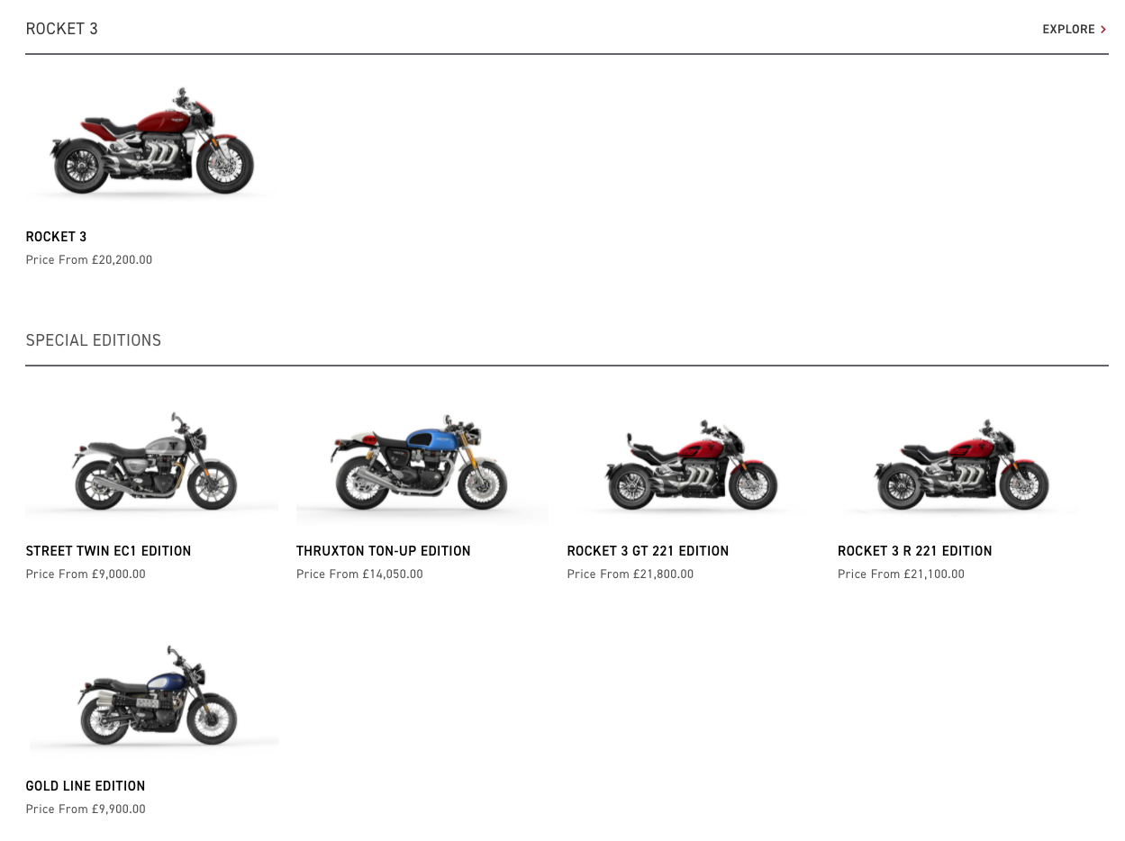 motos Triumph special edition