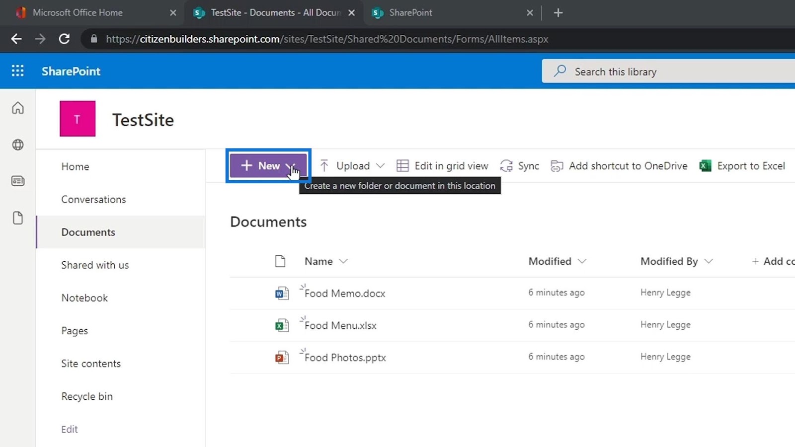 SharePoint document library