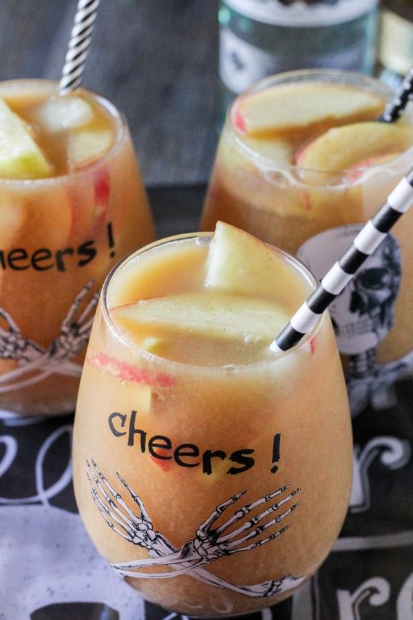 This Caramel Apple Sangria is an absolute must-have this fall! It's easy, light and refreshing and will be the hit of your next party!