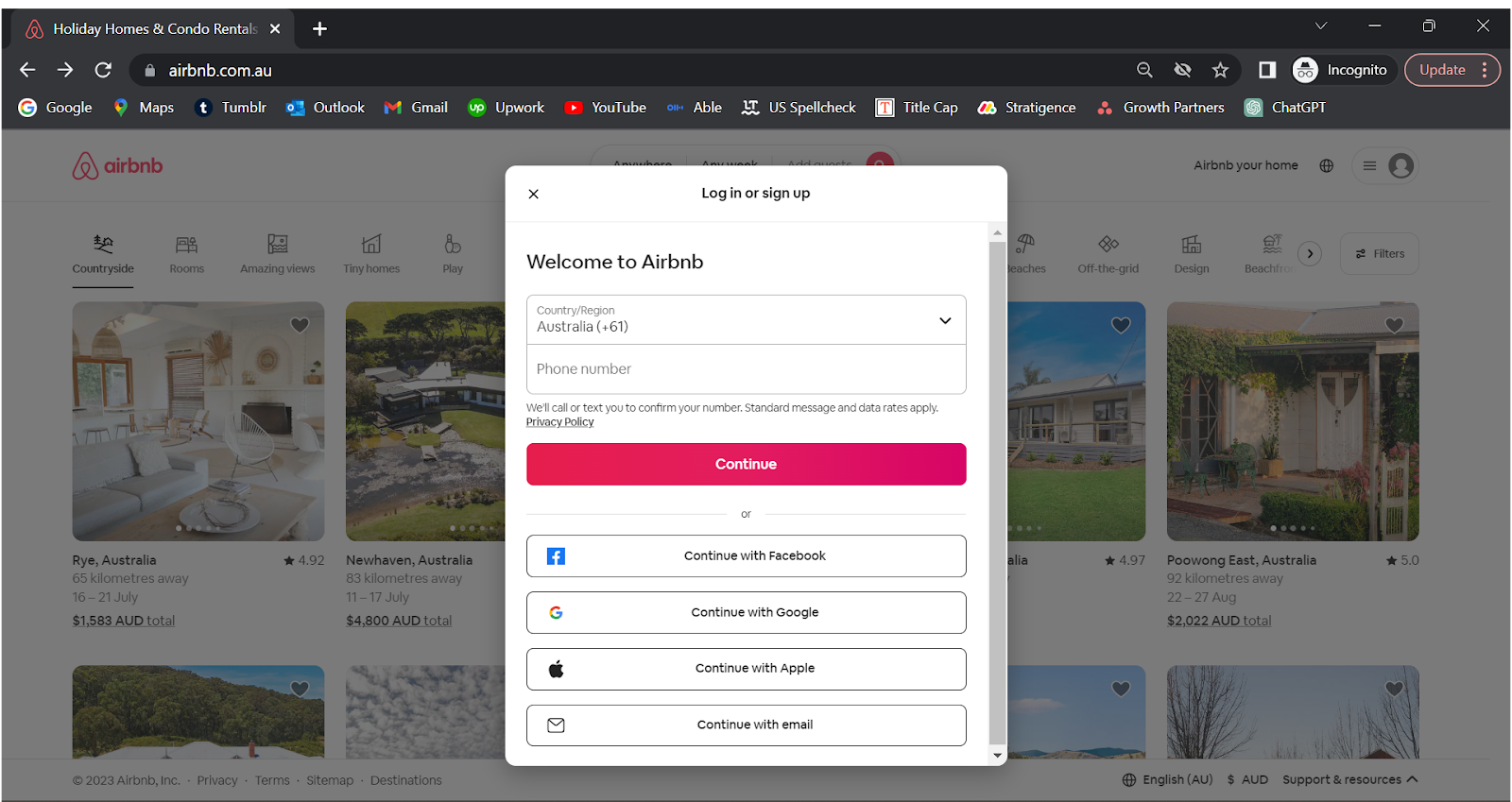 Image of Airbnb host login