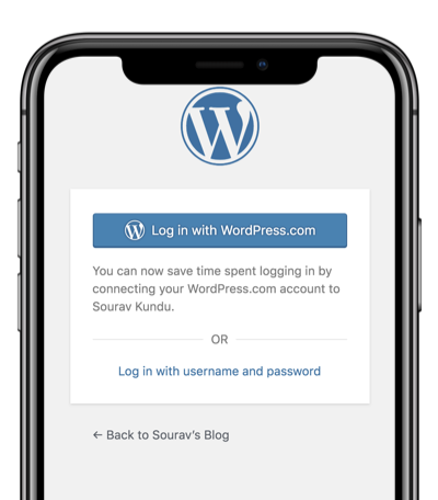 Faça login usando o WordPress.com