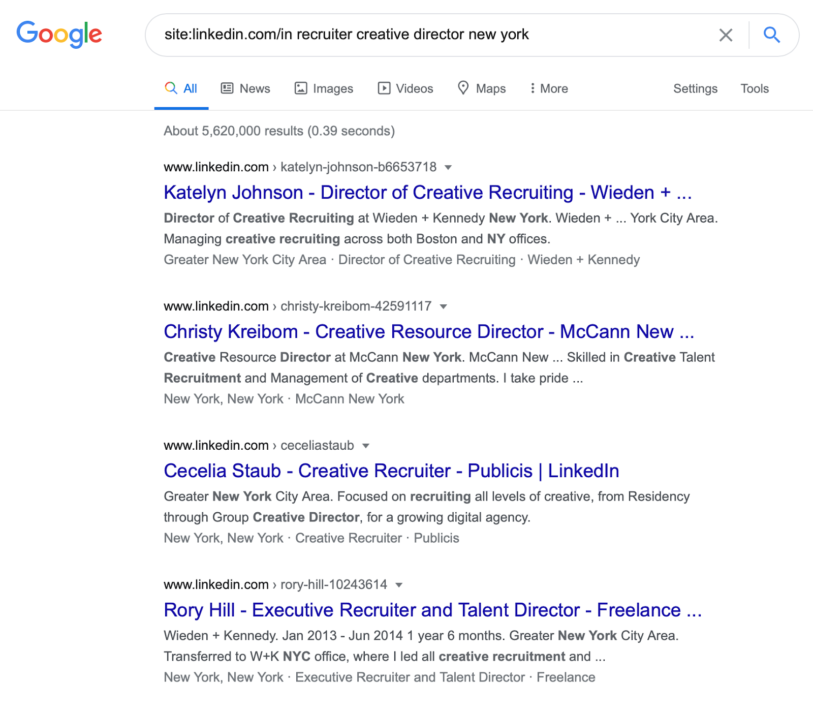 Here's how to use Google Search to find recruiters on LinkedIn