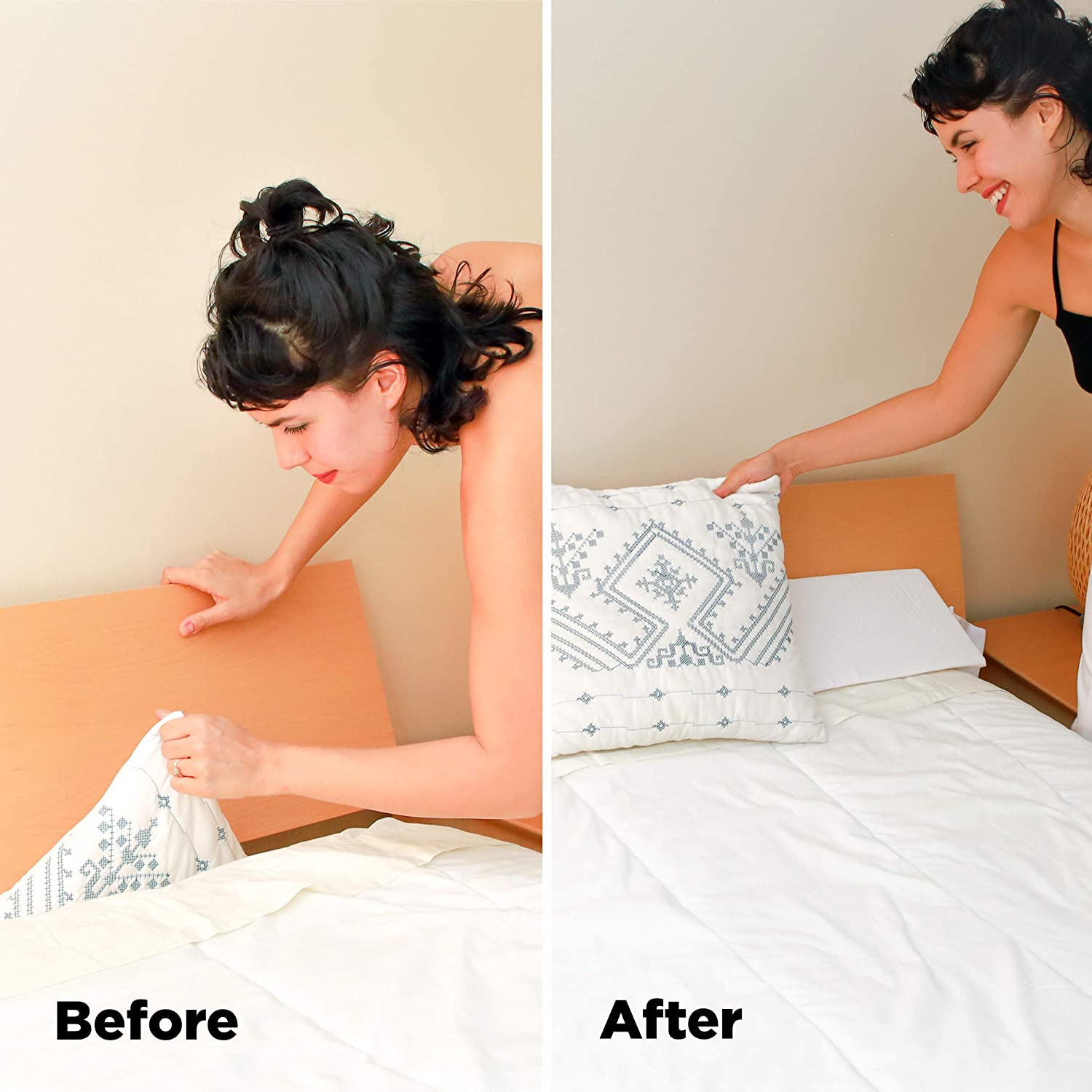 Close a sleigh bed mattress gap with a mattress wedge