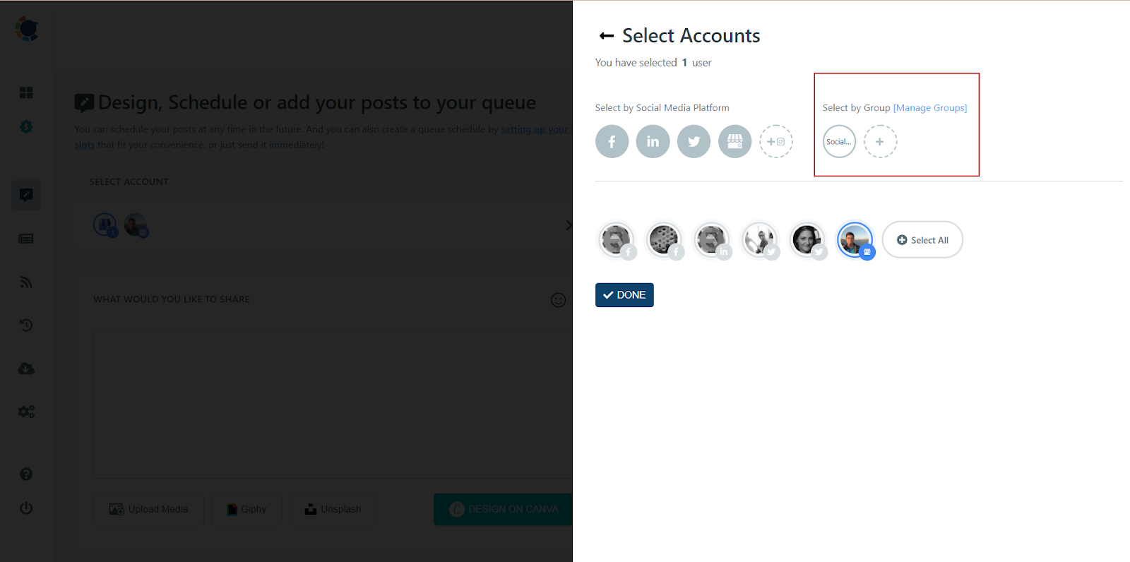 You can organize your multiple accounts.
