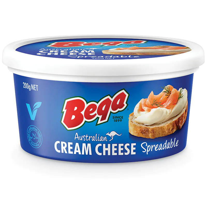 3. Bega Regular Cream Cheese Spreadable 200g. ราคา 165 บาท