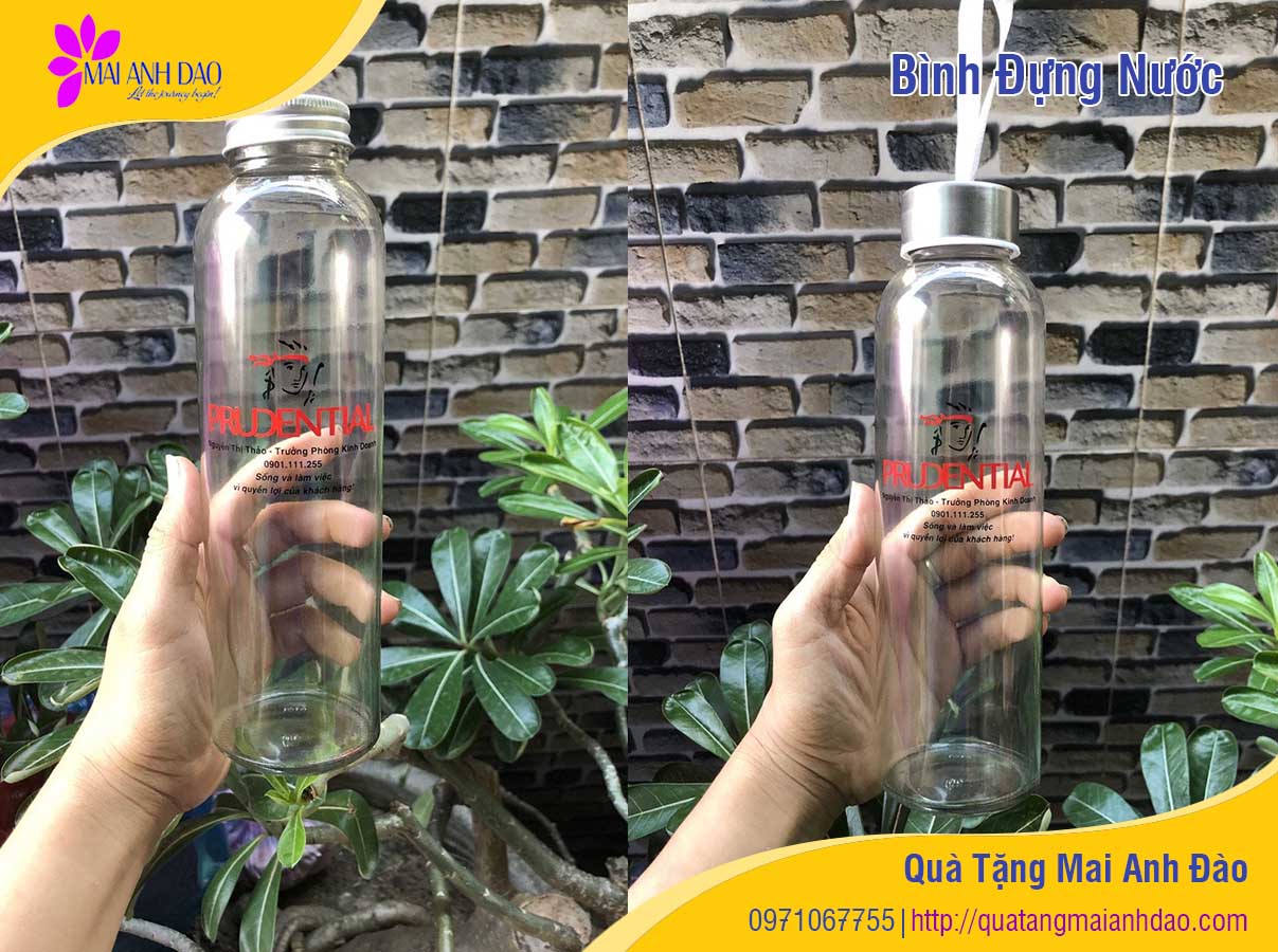 Quà tặng bình đựng nước in logo quảng cáo tại Miền Trung
