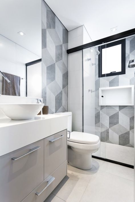 banheiro moderno geometria