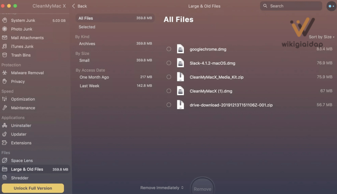 Quản lý File CleanMyMac X