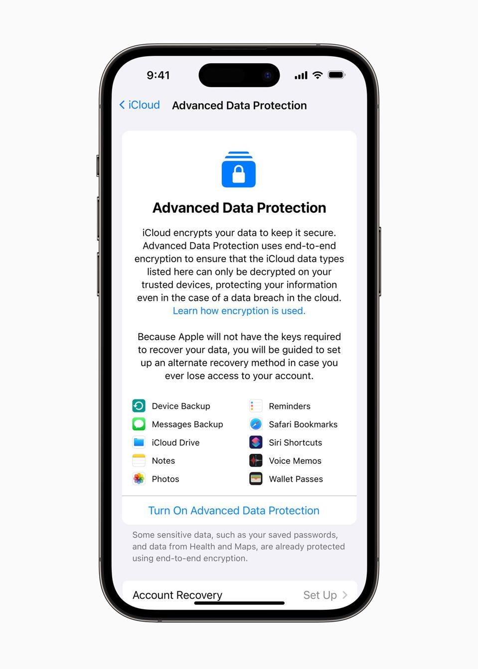 Perlindungan Data Tingkat Lanjut Apple iOS 16.2 Advanced Security di iPhone