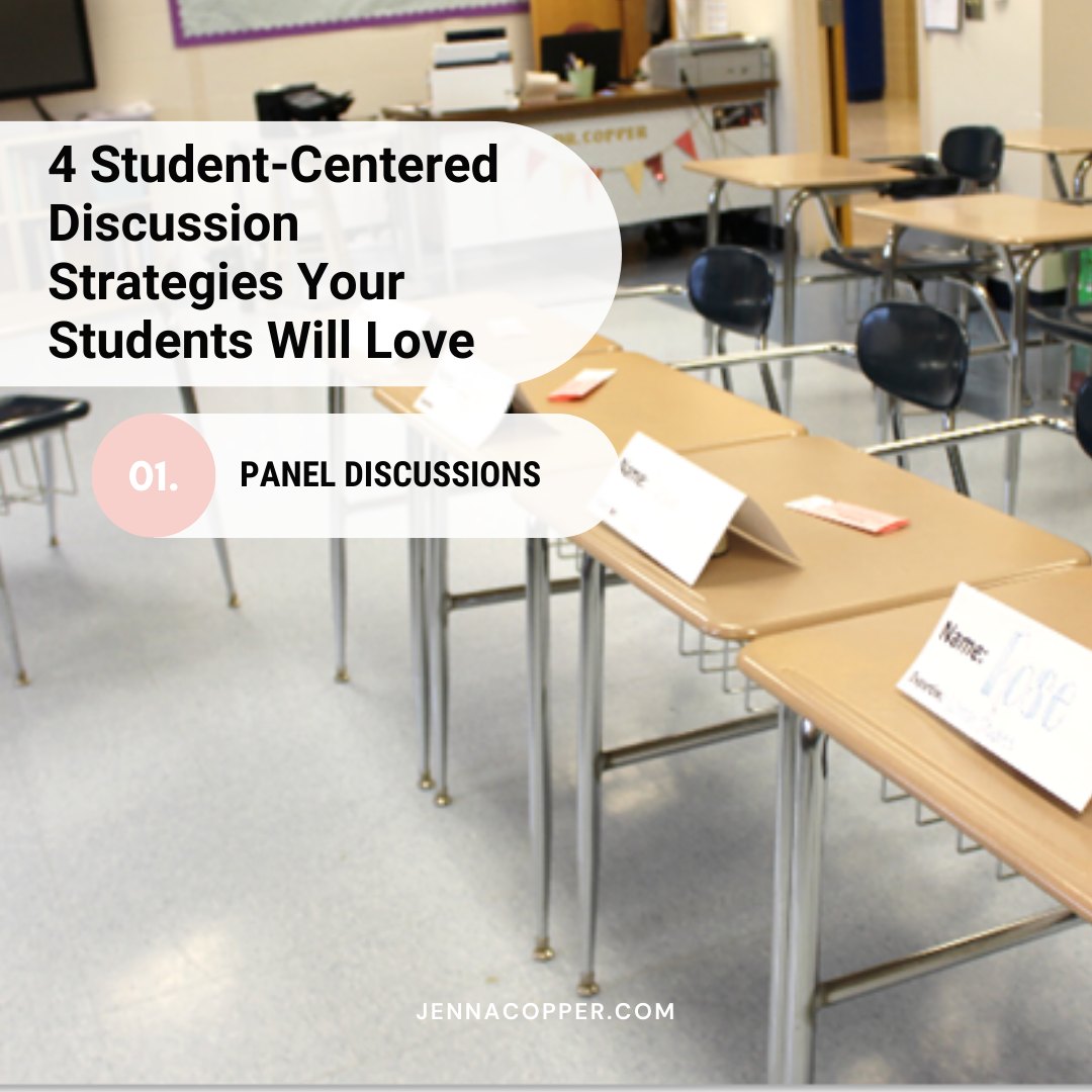 This article explains four student led discussion strategies that are perfect for high school or middle school students. These include both small group and whole class discussion activities and ideas.