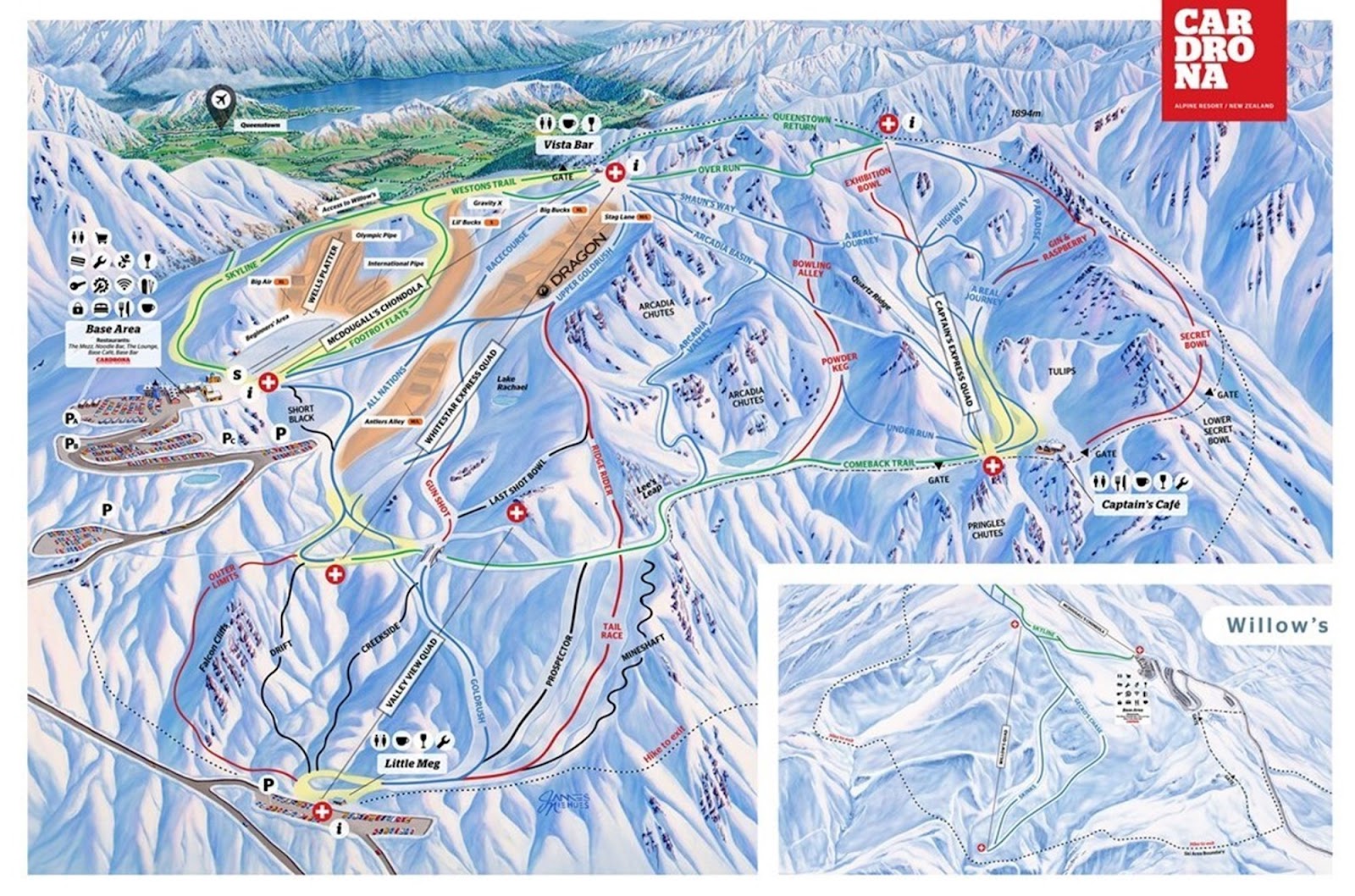 Cardrona Ski Field Trail Map