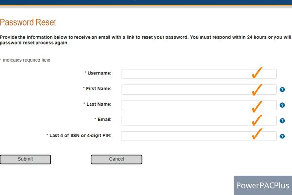 reset password of california pua account