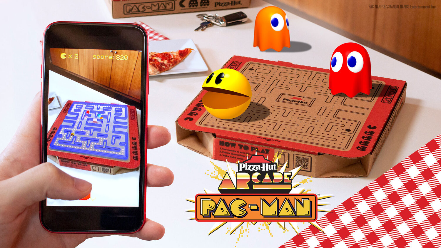 Pizza Hut Arcade campaign incorporated a Pac-Man board that could be played in AR via a mobile device.