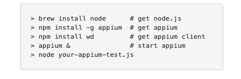 Appium UI framework