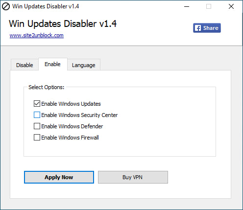 Win Updates Disabler