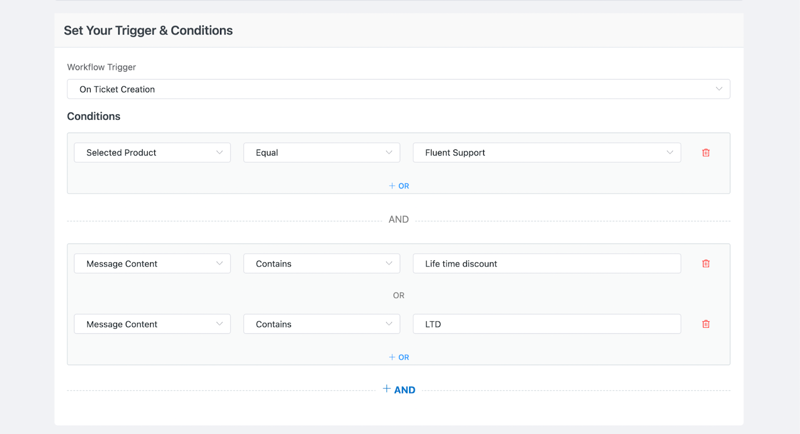 set your trigger & conditions - leverage automation