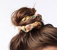 Image result for scrunchie in a bun