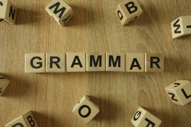 Phrases à connaître en anglais: Grammar en bloc de bois