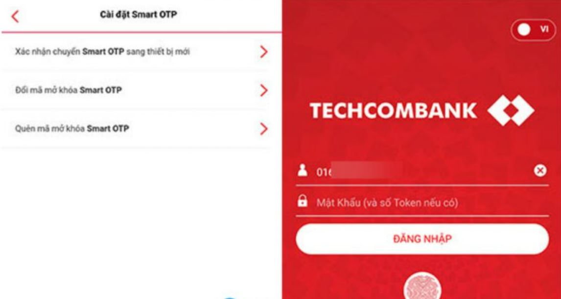 Kích hoạt smart OTP Techcombank khi đổi điện thoại