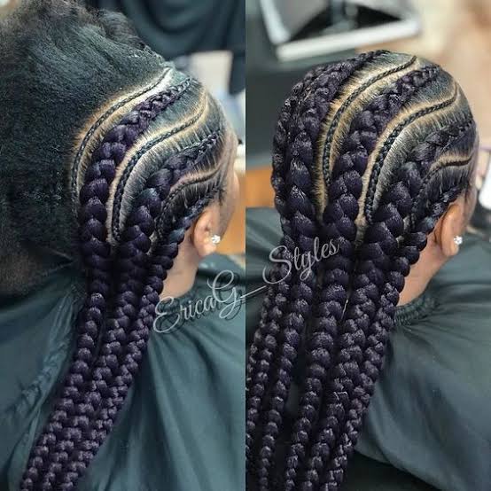 Large Jumbo Cornrows Hairstyles 