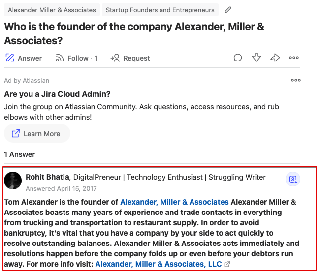 Alexander Miller associates review
