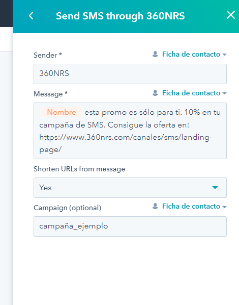 Personalizar un SMS en Hubspot