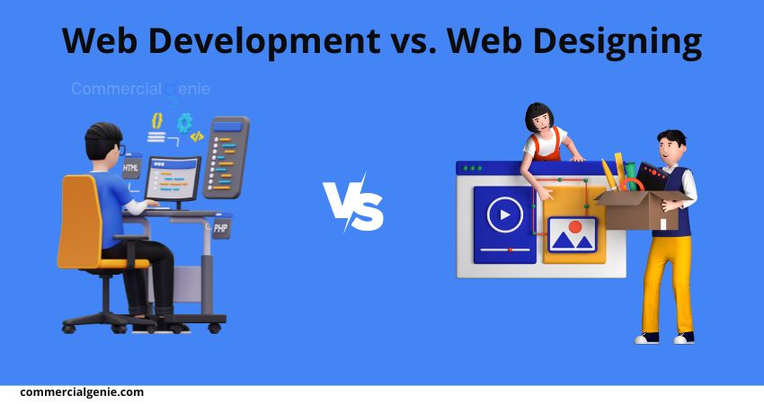 difference between web development and web designing