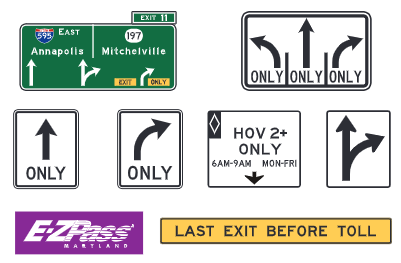 Maryland Road Signs