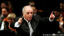 Music has the power to break down borders, Barenboim believes - here, he's shown conducting
Copyright: MOHAMED OMAR/EPA