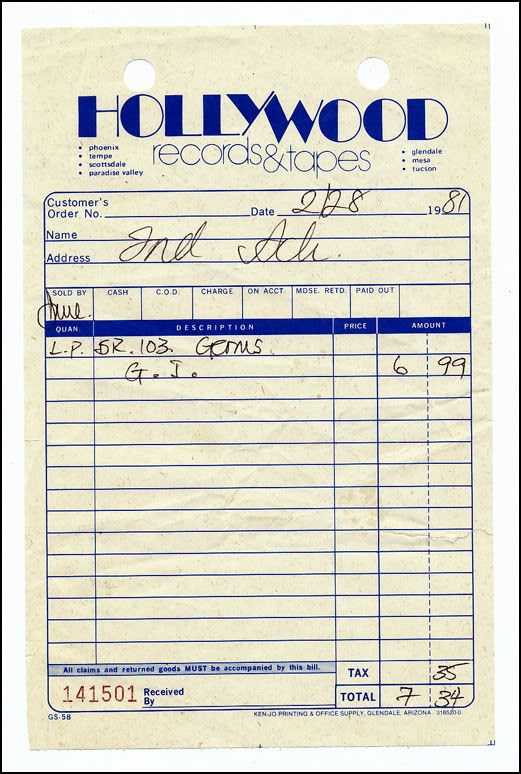receipts
