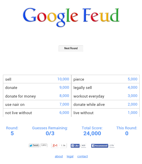 Google Feud Answers Free : Answering the dumbest questions | Google