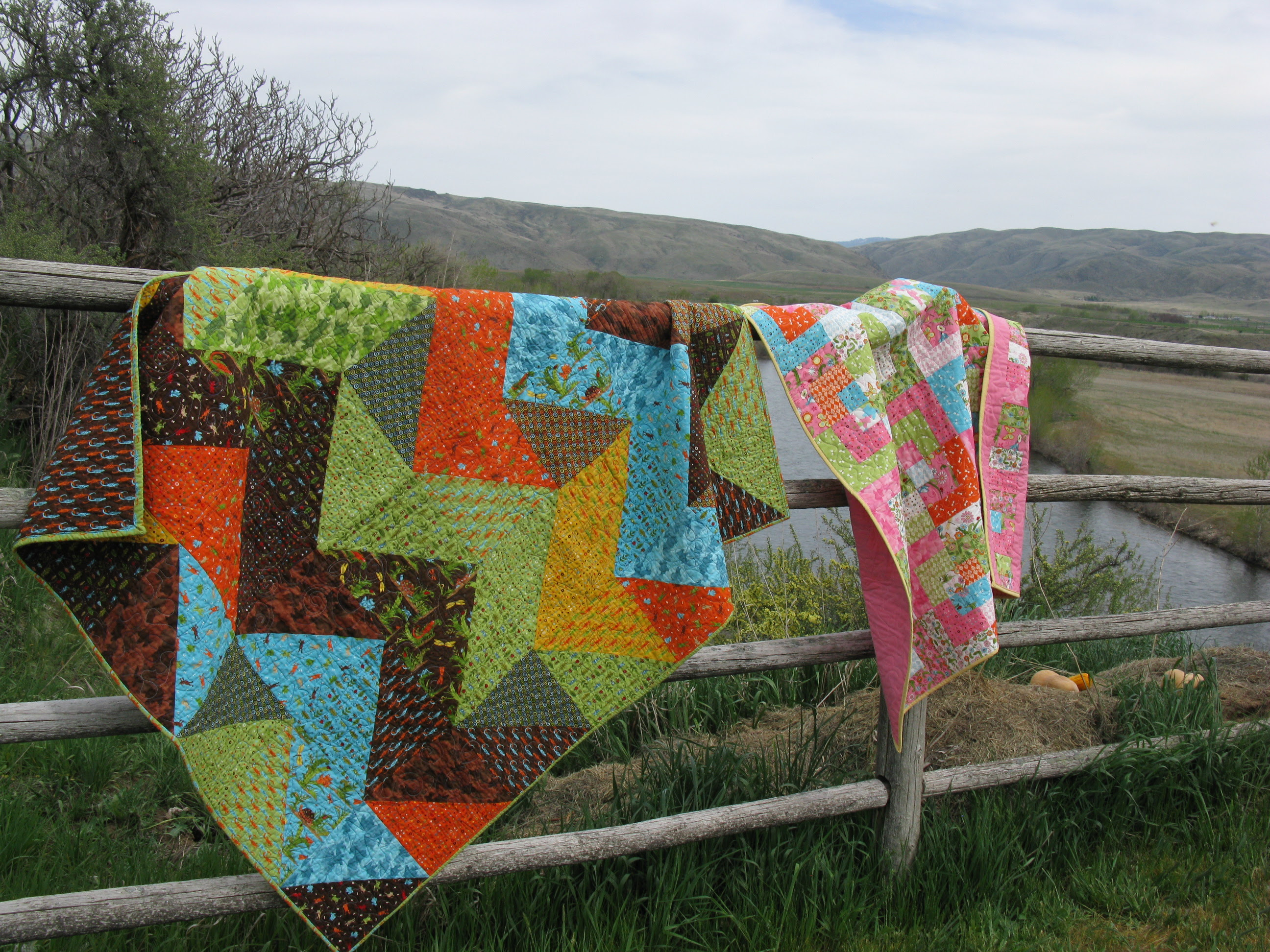 Quilts on a fence