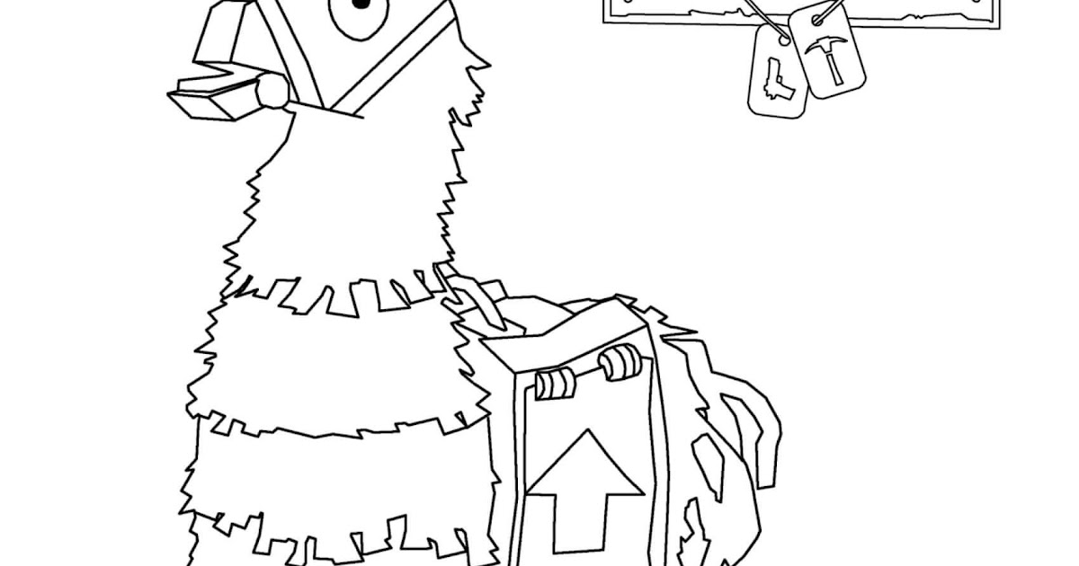Dessin A Imprimer Fortnite Lama  Dessin Coloriage