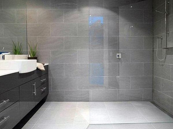 Top 60 Best Grey Bathroom Tile Ideas - Neutral Interior ...