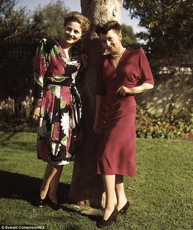 Strained relationship: Joan and her sister Olivia De Havilland were bitter rivals in their personal and professional lives and didn't speak to each other since the Seventies