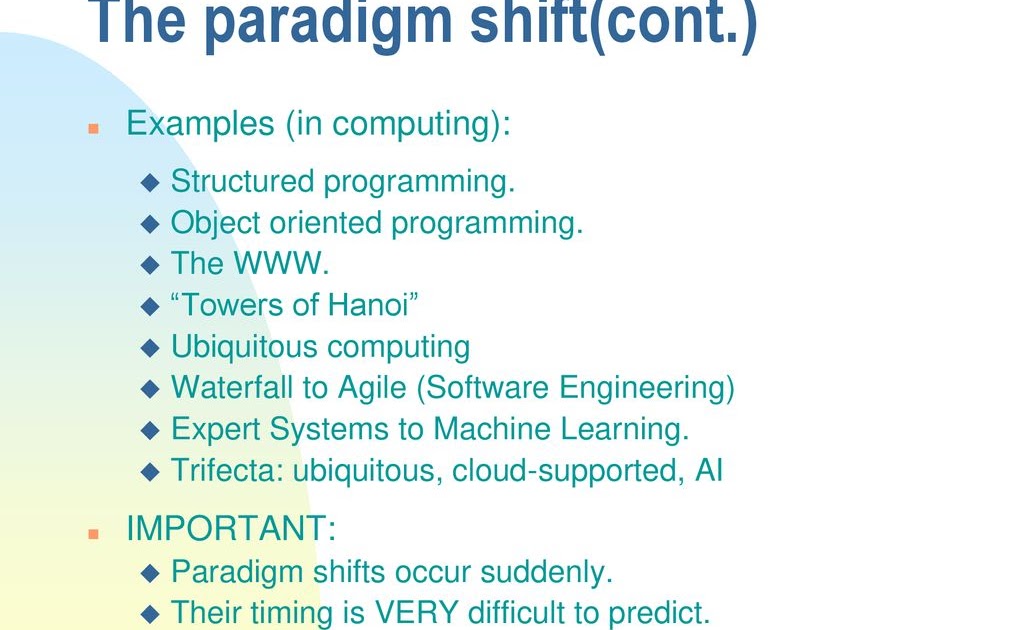 What Are Some Examples Of Paradigms Slideshare