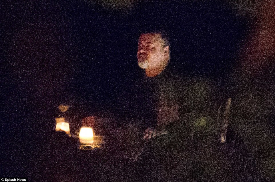 George Michael is seen at a restaurant this picture from September. He was found dead by a friend yesterday