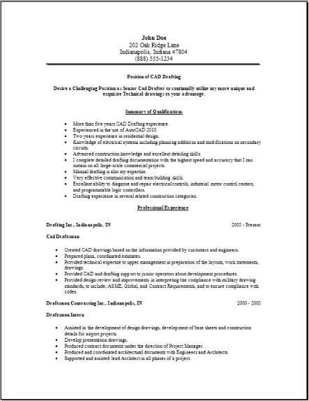 Architectural Drafter Resume Best Resume Examples