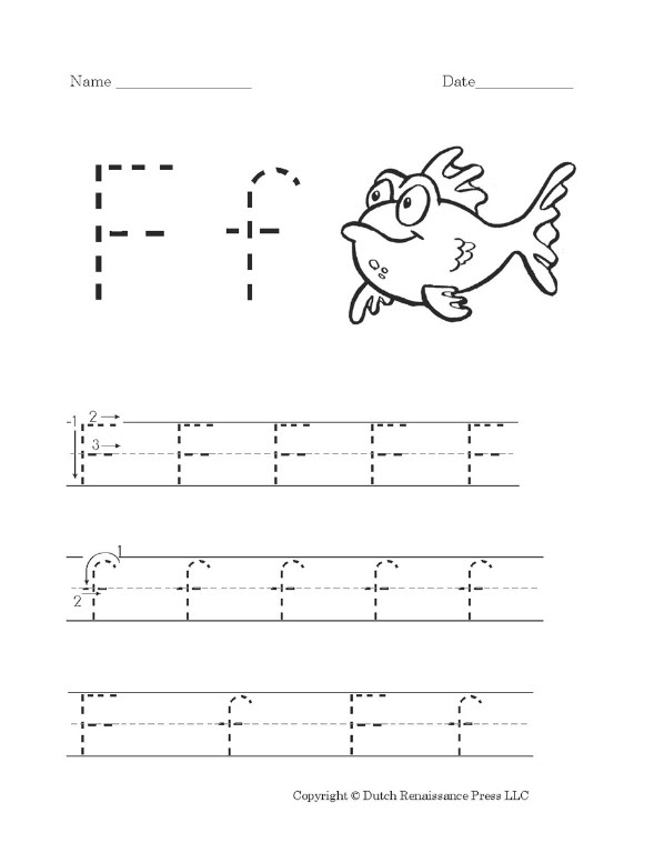 92 WORKSHEET FOR KINDERGARTEN LETTER F